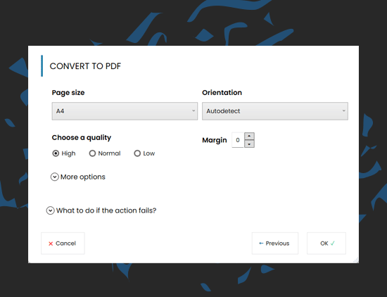 Convert file to PDF