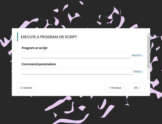 Execute a script or program