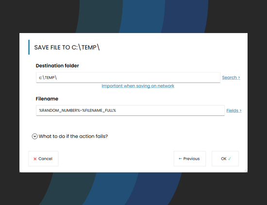 Save to local and network disk