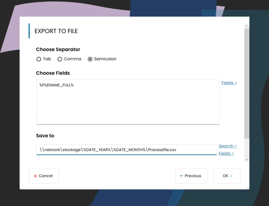 Export file information to CSV
