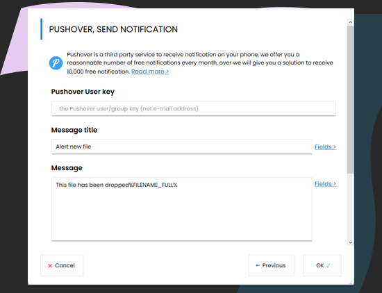 Send notificaton your phone