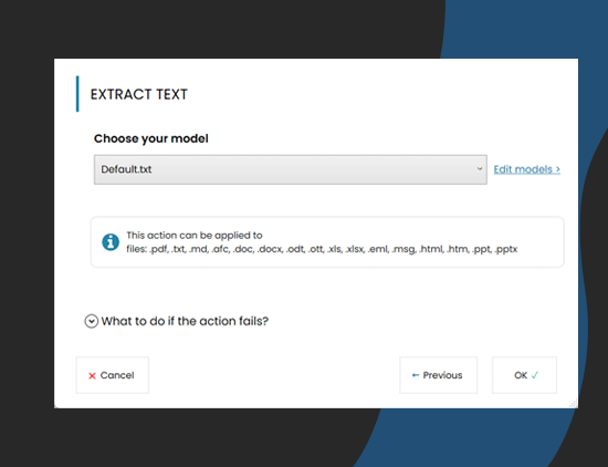 Extract text from file