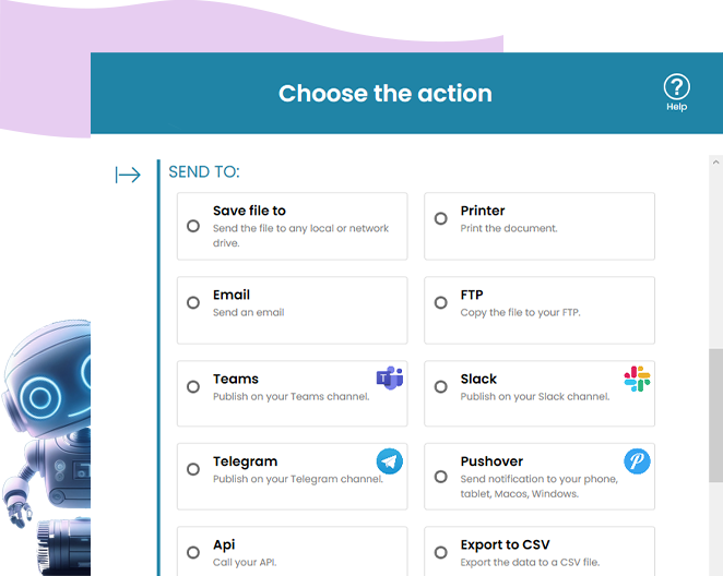 Send file to option to send file to